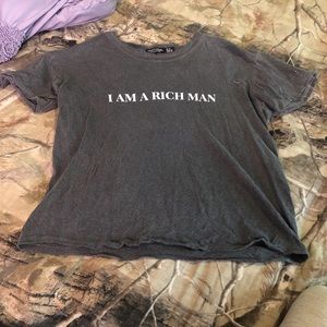 “I am a rich man” print tshirt from nasty gal.